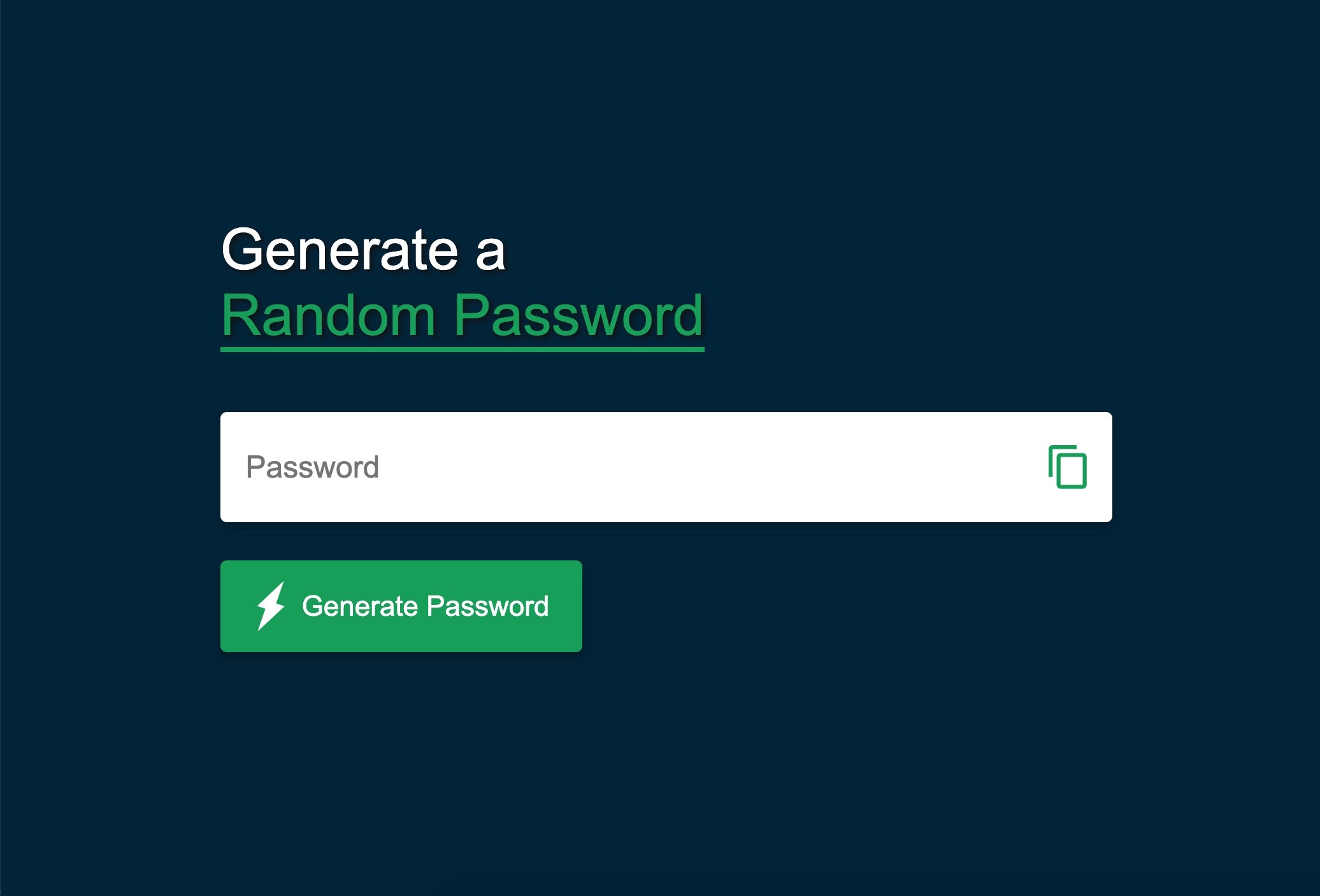 Password Generator preview