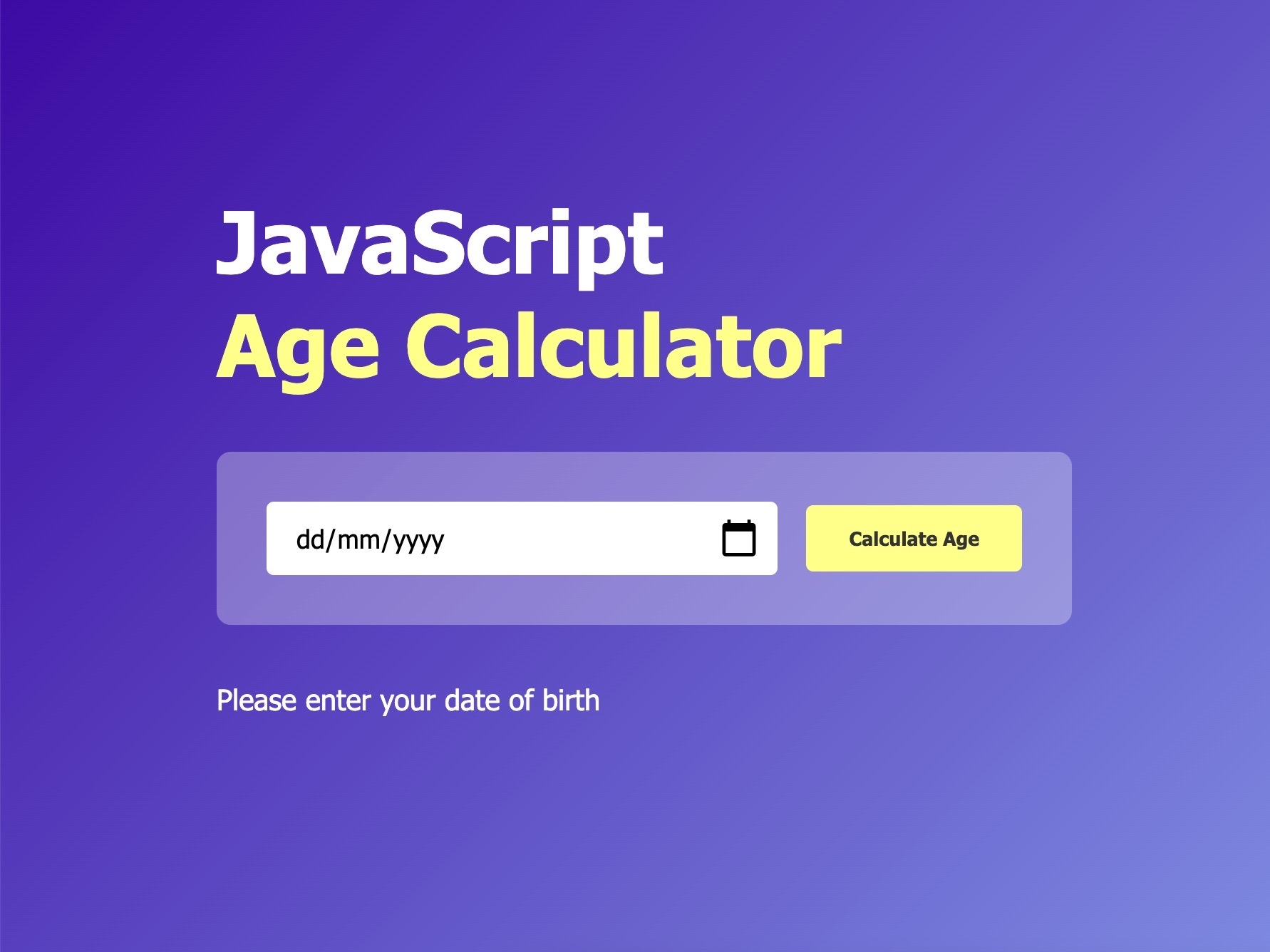 Age Calculator preview